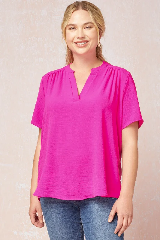 Slim Fit Classic & Chic Top,  Hot Pink