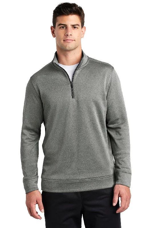 Warm Atmosphere Sport-Tek PosiCharge Sport-Wick Heather Fleece 1/4-Zip Pullover. ST263