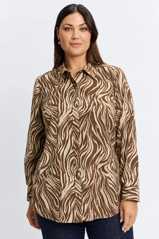 Dessert Matching Haven Plus Abstract Zebra Corduroy Shirt