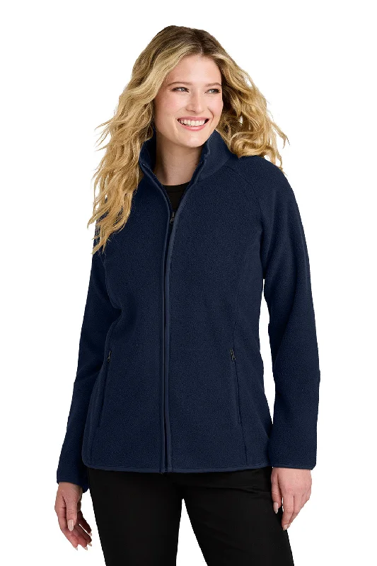 Artistic Temperament Port Authority Womens C-FREE Raglan Pill Resistant Fleece Full Zip Jacket - True Navy Blue - New