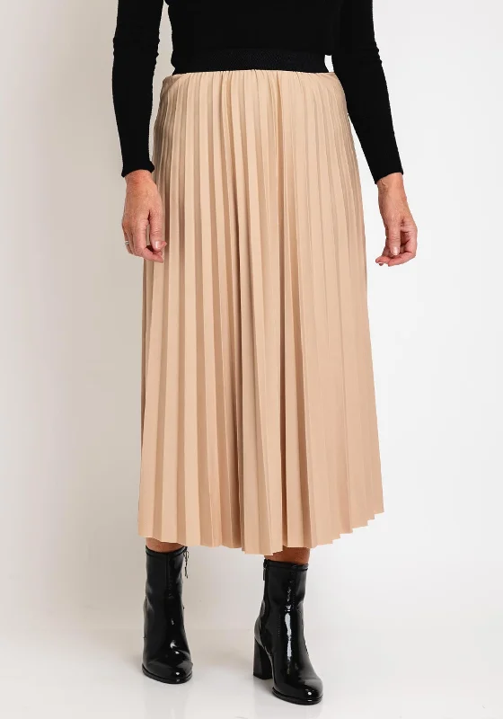 Sports And Leisure Serafina Collection One Size Pleated Maxi Skirt, Beige