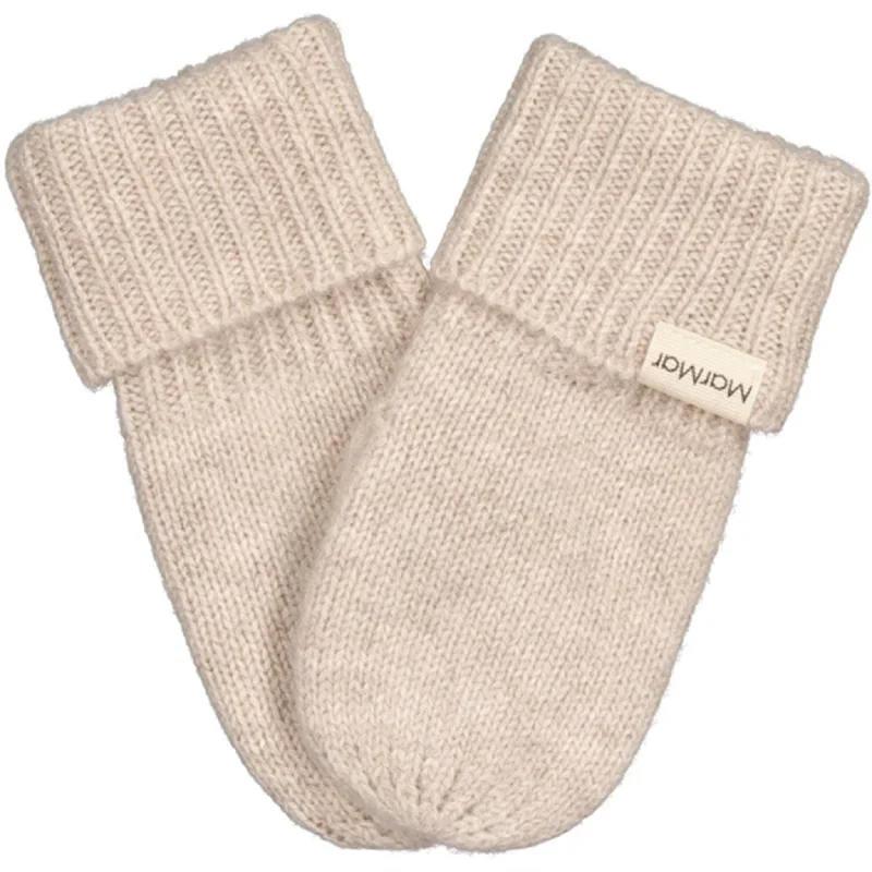 Casual And Comfortable MarMar Sand Melange Cashmere Alvilda Baby Mittens