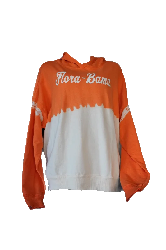 Practical Style Flora-Bama Ombre Color to White Hoodies