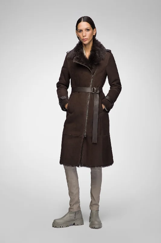 Cute Design Harmony - Brown Shearling Coat