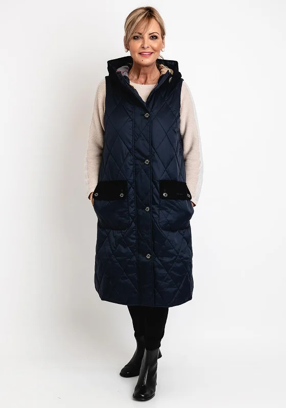 Exquisite Craftsmanship Barbour Womens Mickley Quilted Gilet, Navy