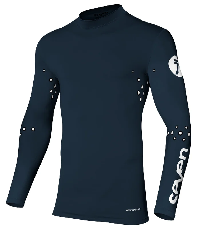 Fashionable Inner Wear Zero Laser Cut Compression Jersey - Navy