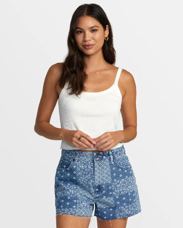 Simple And Comfortable Pacific Denim Shorts - Blue Rinse