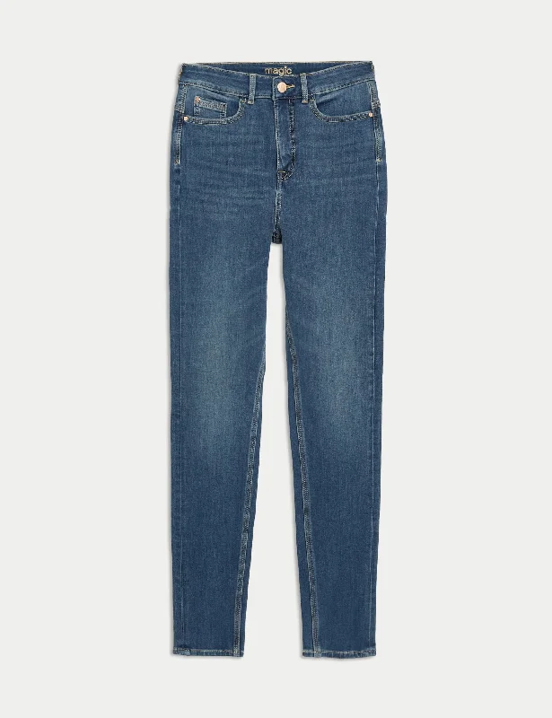 French Style Magic Shaping High Waisted Skinny Jeans