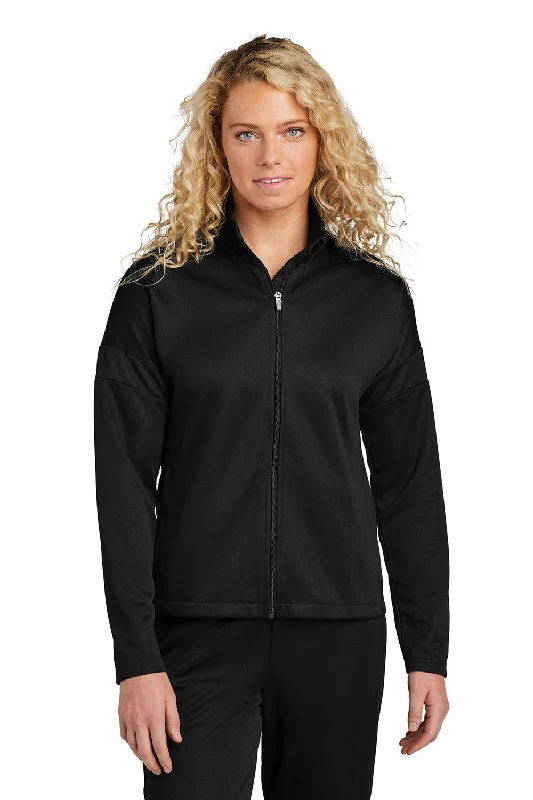 Classic Retro Sport-Tek Womens Moisture Wicking Travel Full Zip Jacket - Black - New