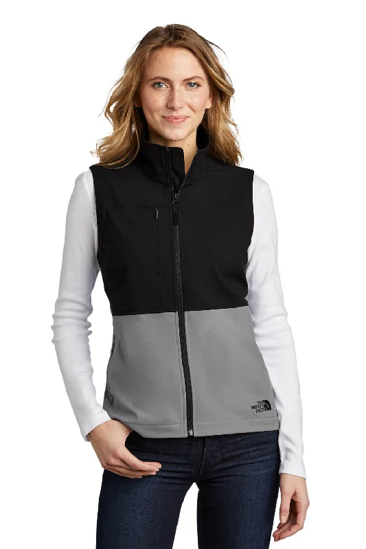 Street Cool The North Face Womens Castle Rock Wind & Water Resistant Full Zip Vest - Mid Grey - Closeout