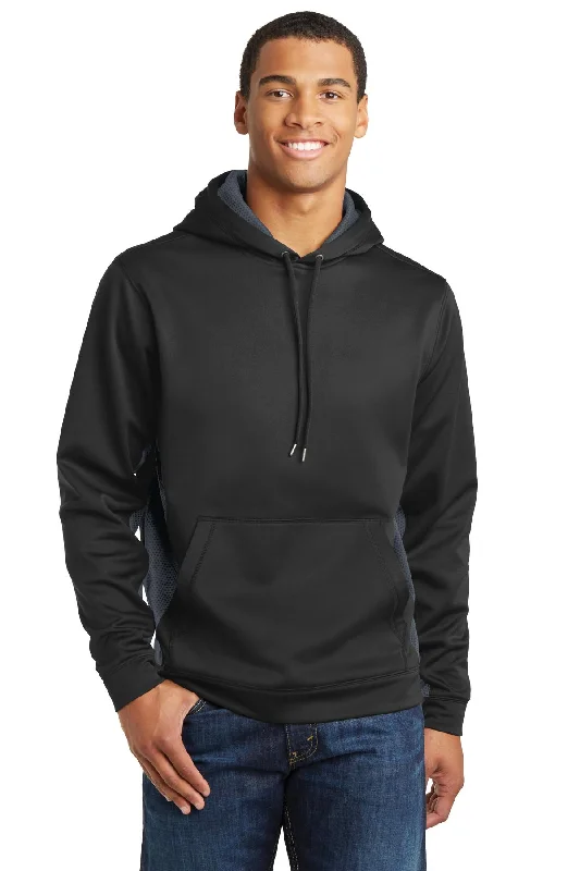 Fashionable Inner Wear Sport-Tek Sport-Wick CamoHex Fleece Colorblock Hooded Pullover. ST239