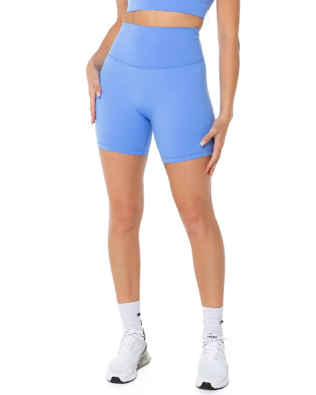 Personalized Design Aura Scrunch Shorts - Powder Blue