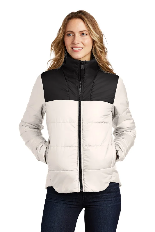 Simple Matching The North Face Womens Water Resistant Everyday Insulated Full Zip Jacket - Vintage White - Closeout