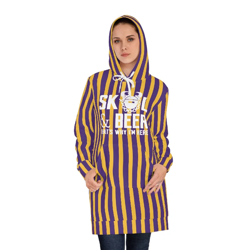 Breathable Design Hoodie Dress - Stripes - & BEER