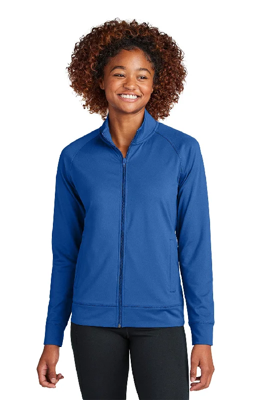 Comfortable And Versatile Sport-Tek Womens Sport-Wick Moisture Wicking Full Zip Cadet Jacket - True Royal Blue - New