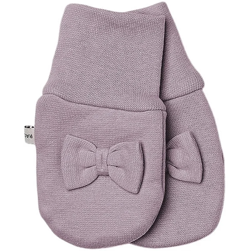 New Autumn And Winter Styles Racing Kids Mittens Baby Bow Dusty Lavender