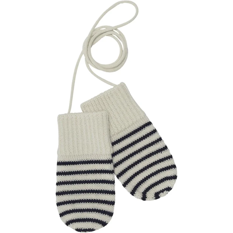 End Of The Year FUB Baby Mittens Ecru/Dark Navy