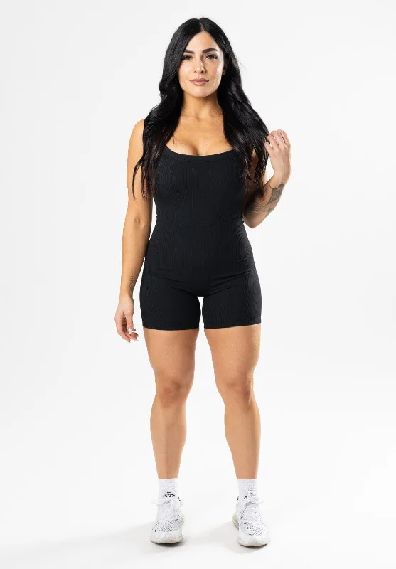 Fresh And Natural CloudRib™ Strappy Sculptseam™ Shortsuit Black