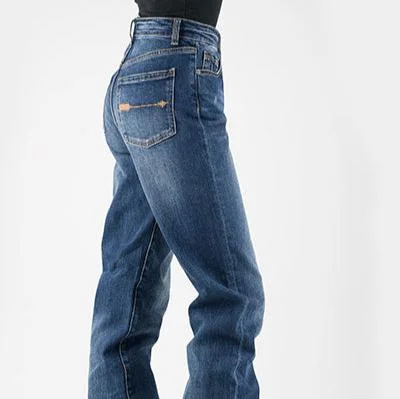 Embroidered Letters Stetson Women's No. 915 High Rise Straight Jean