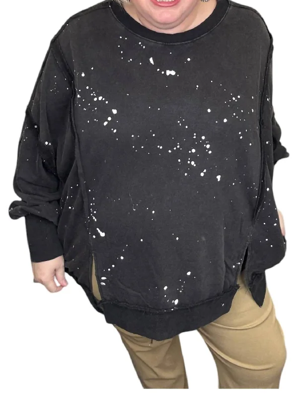 Playful Style Splash Of Greatness Sweatshirt In Black