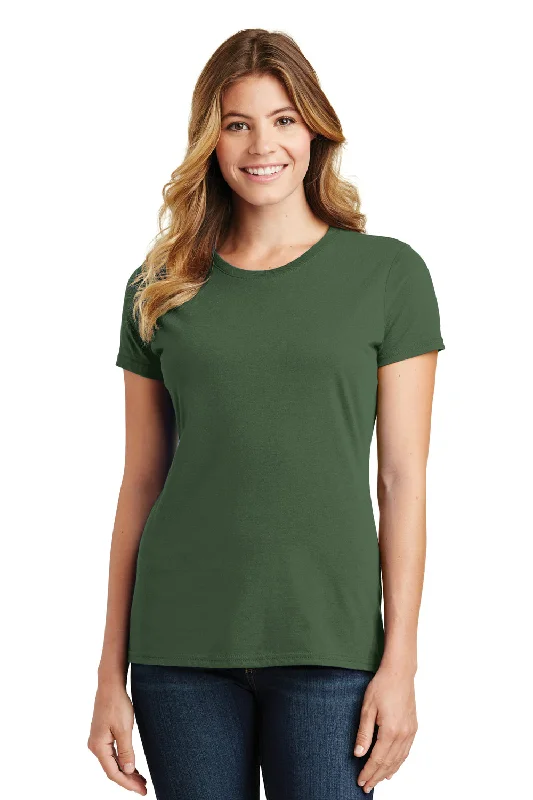 Simple And Comfortable Port & Company Womens Fan Favorite Short Sleeve Crewneck T-Shirt - Olive Green - Closeout