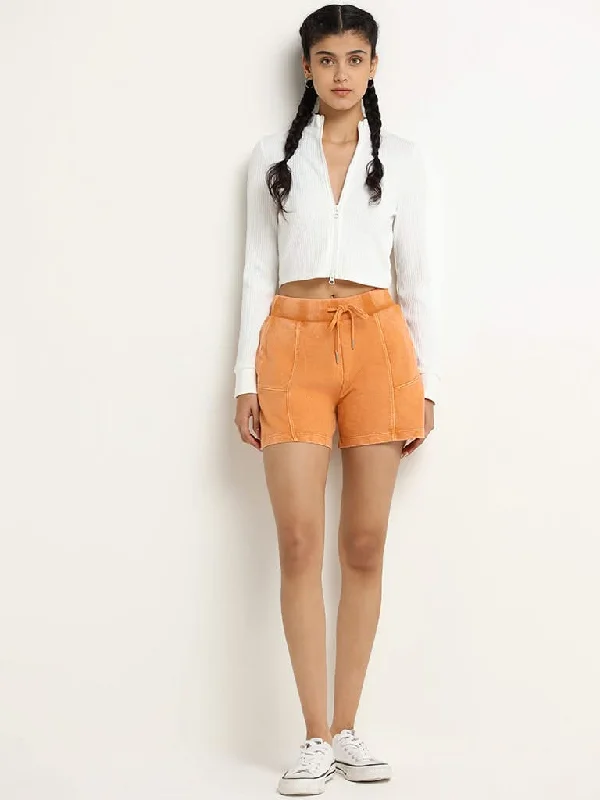 End Of The Year Studiofit Orange Cotton Shorts