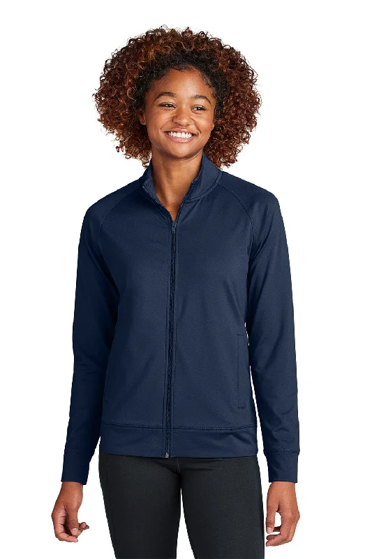 Elegant And Casual Sport-Tek Womens Sport-Wick Moisture Wicking Full Zip Cadet Jacket - True Navy Blue - New