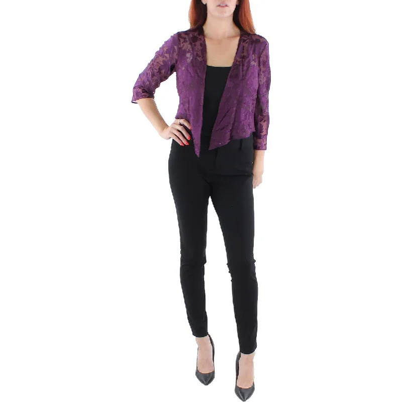 Simple And Comfortable Womens Jacquard Burnout Bolero