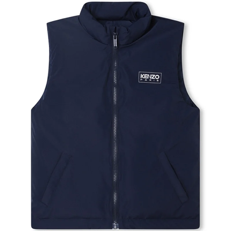 Fresh And Fashionable Kenzo Navy Puffer Vest