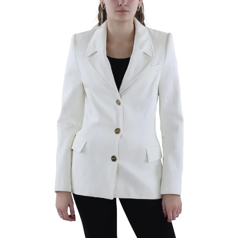 Carefree Style Womens Cotton Solid Suit Jacket