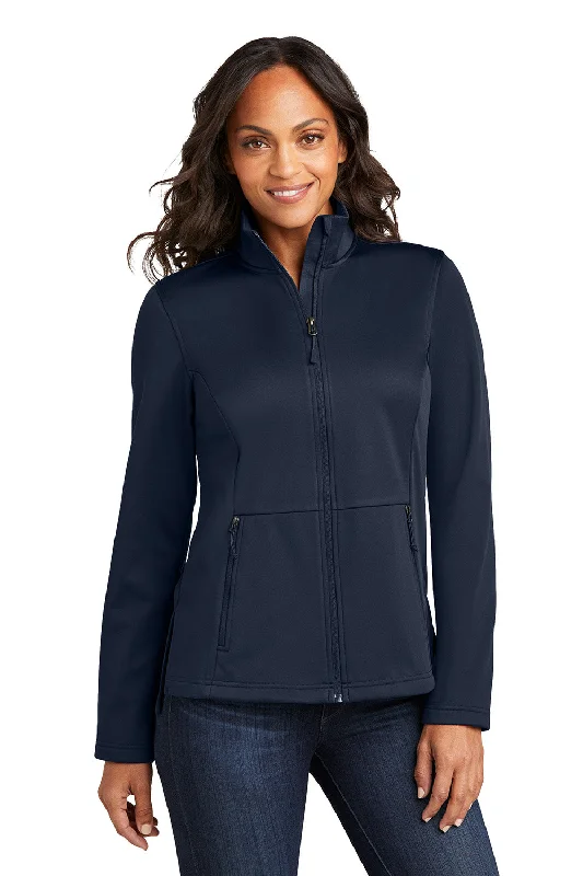 Tropical Style Port Authority Womens Water Resistant Flexshell Full Zip Jacket - True Navy Blue - New