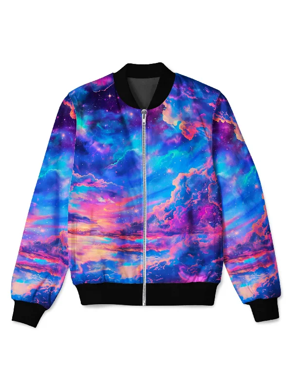 Free And Casual Storybook Sky Bomber Jacket