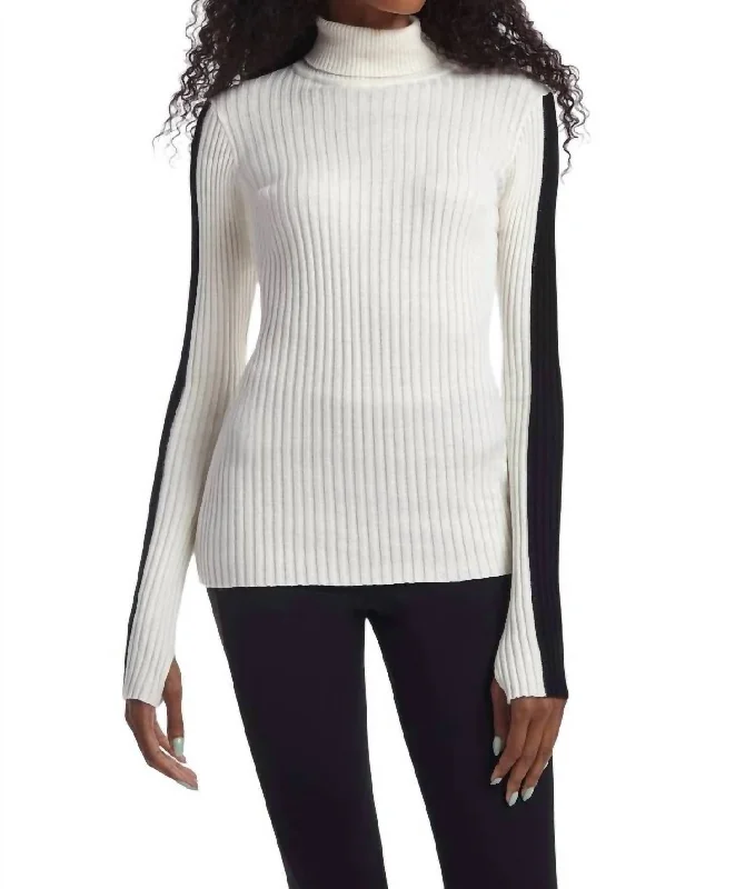 Must-have For Fashion Mimosa Sweater In Cream/black