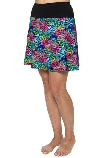 Perfect Tailoring Skater Skirt for Swim & Gym 18" -  Chlorine Proof (with attached shorts)