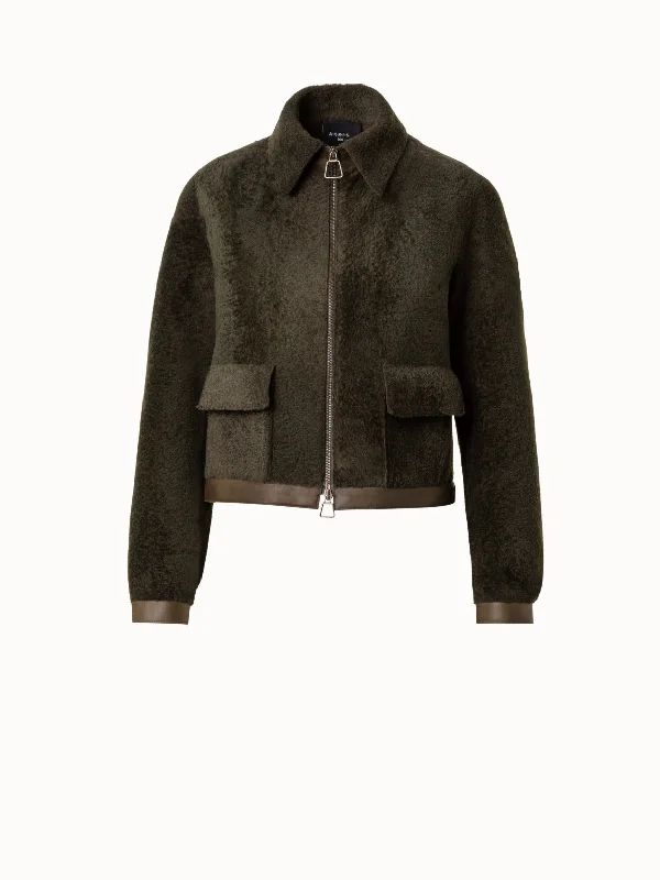 Exquisite Fabrics Shearling Short Jacket