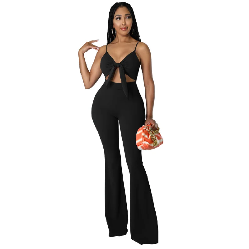 Sports Design Sexy Summer Bandage Sleeveless Women Jumpsuits