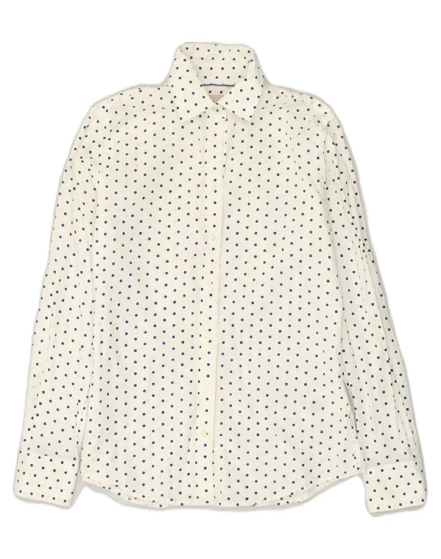 Avant-garde Design BANANA REPUBLIC Womens Shirt UK 4 XS White Polka Dot Cotton