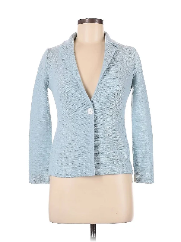 College Style Princess Cardigan In Tranquil Blue