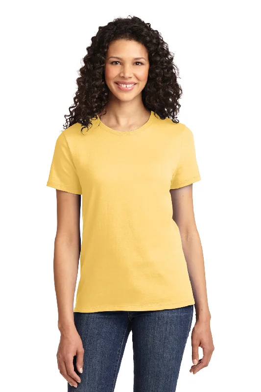 Warm Atmosphere Port & Company Womens Essential Short Sleeve Crewneck T-Shirt - Daffodil Yellow - Closeout