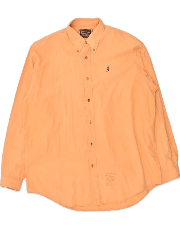 Soft And Comfortable MARLBORO CLASSICS Womens Shirt UK 20 2XL Orange Cotton