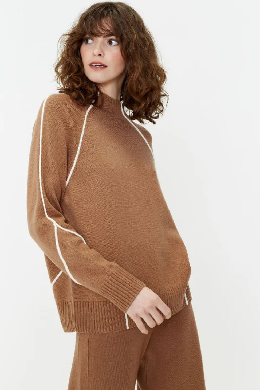 Comfortable Series Camel Wool-Cashmere Jeanne Sweater