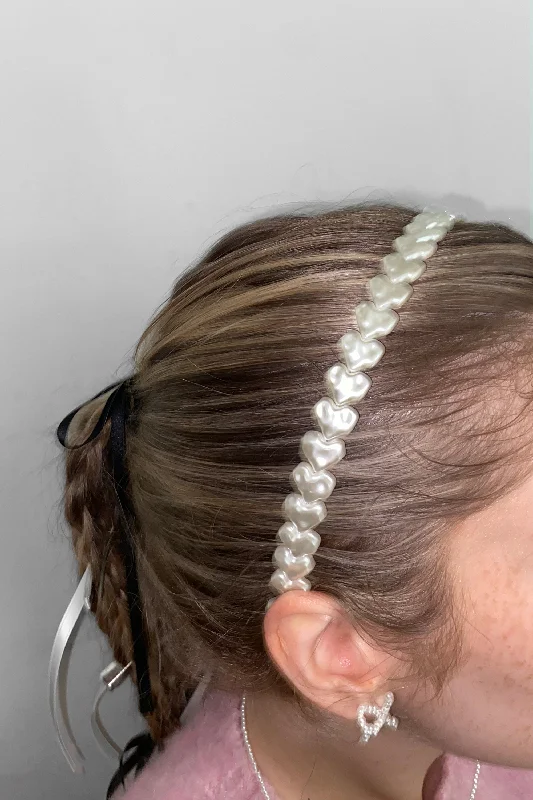 Minimal Style HEART PEARL HEADBAND