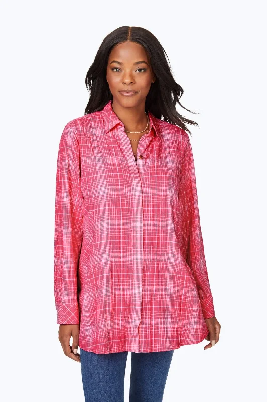 Classic Color Cici Long Sleeve Plaid Perfection Tunic