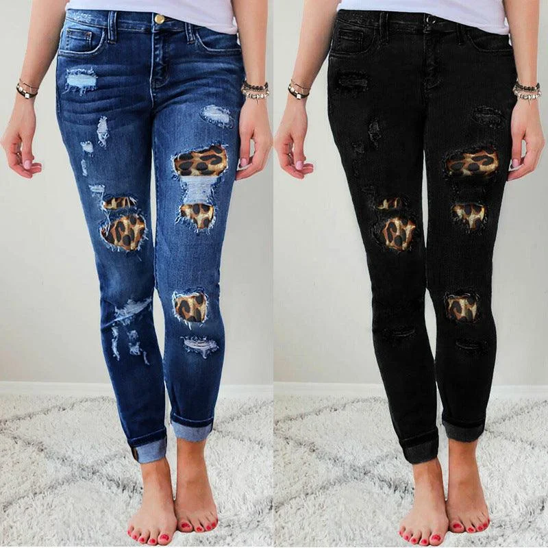 Elegant And Charming Patch Stretch Skinny Jeans