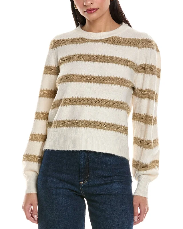 Sports Fashion ANNA KAY Herringbone Cashmere-Blend Sweater