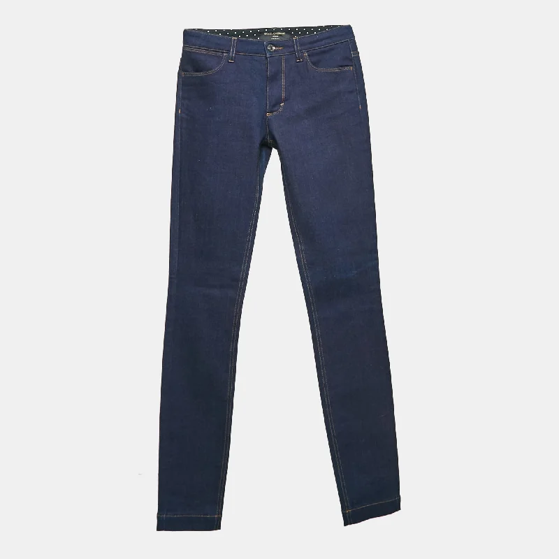 Double-sided Wear Dolce & Gabbana Navy Blue Denim