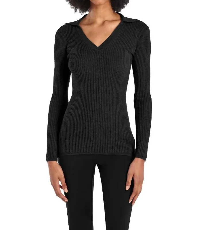 Fresh And Natural Sierra Sweater In Black