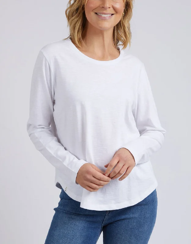 Celebrity Must-have Everyday Long Sleeve Tee - White