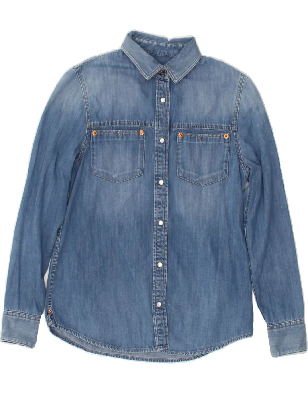 Outdoor Trend DIESEL Womens Denim Shirt UK 0 2XS Blue