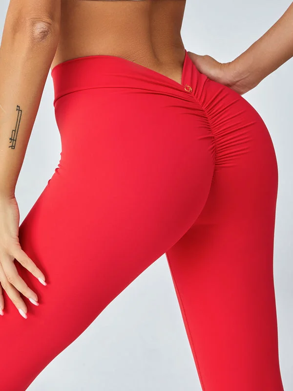 Girl Style ZASUWA Female Scrunch Bum Deep V Back Leggings